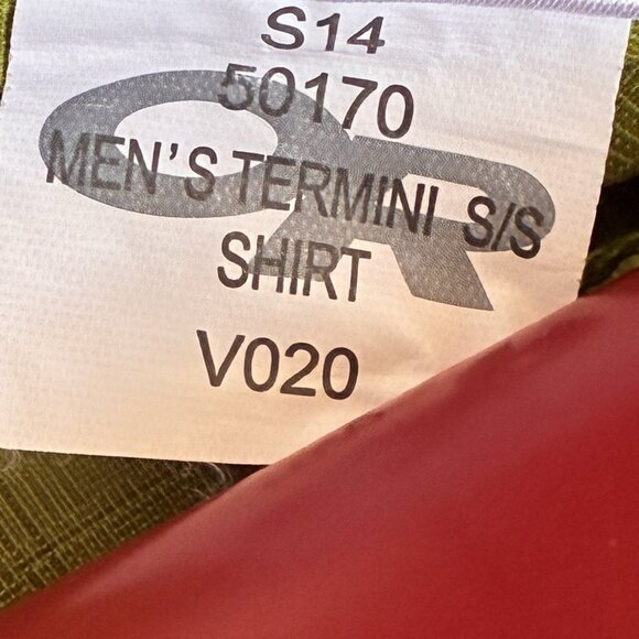 Outdoor Research Termini Nylon Shirt Mens Small Green Snap Close Logo Fishing - Picture 10 of 11